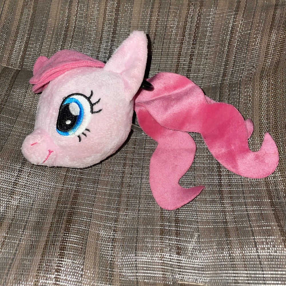 My Little Pony PINKIE PIE Backpack Keychain Coin Purse Plush Stuffed Animal Head